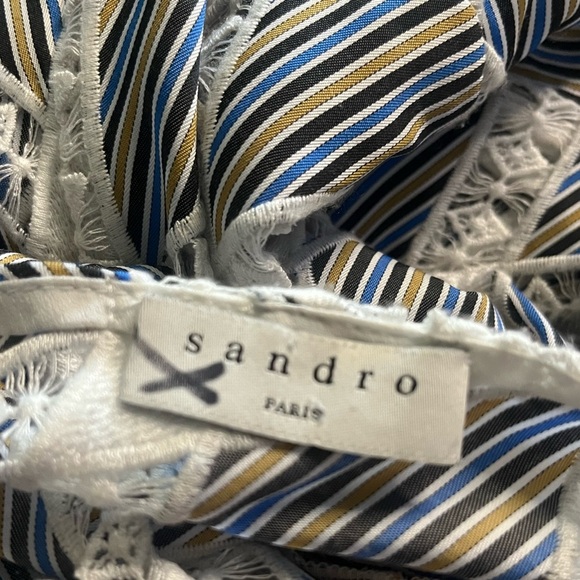 EUC Sandro- Illa Wrap Dress with crochet Detail. French Size 40/US Size 8. - Picture 4 of 9